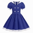 thumbnail image 1 of gdxvjhbj Robes pour Enfants Robe Fille à Manches Courtes à Imprimé Floral Ample Décontractée Longue Maxi avec Poches Taille 9-10 (Bleu Foncé, 9-10 Ans), 1 of 6