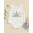 thumbnail image 2 of Biezeib Baby Bubble Romper Sleeveless Round Neck Sun Embroidery Bodysuit Infant Summer Playsuit, 2 of 6