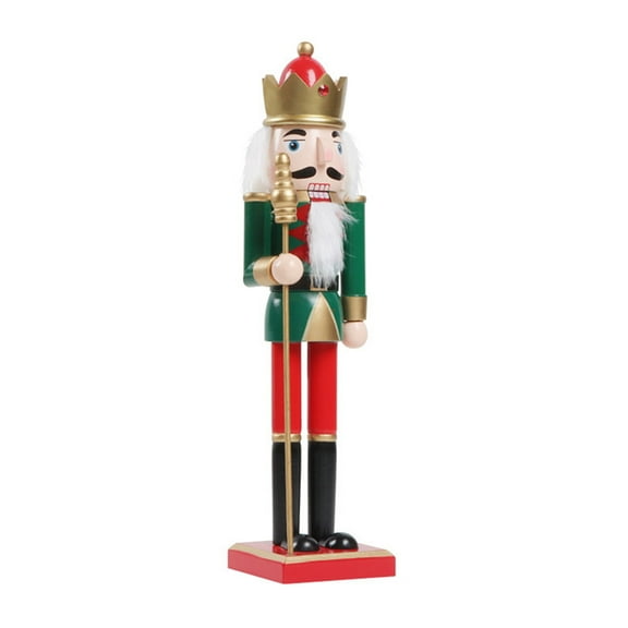 Shoreew Christmas Nutcracker Ornament Large Wooden Soldier Nutcracker Figurine for Christmas Tree Front Door Hotel Decoration