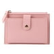 thumbnail image 2 of 3 Uds. Cartera Cuero PU Con Tarjetero Multiranura Color Sólido A La para Mujer () Rosa, 2 of 9
