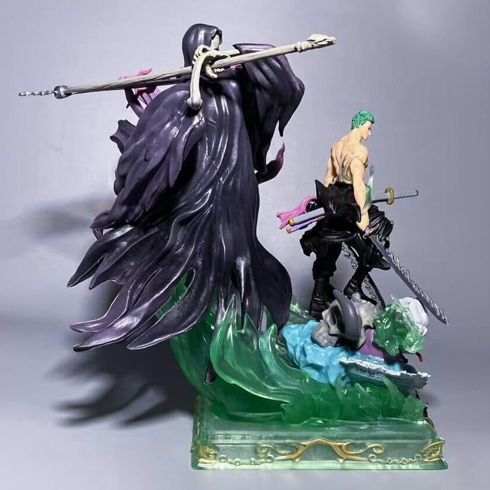 Zoro Figure Replacement Head Grim Reaper Zoro Figurine 24cm/9.4inch PVC Characters Collectible Handicrafts Souvenirs for Anime Fans Gifts
