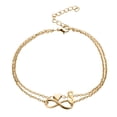 thumbnail image 1 of Uinagy Women's Beach 26 Letters Love Double Layer Anklet Gold, 1 of 5