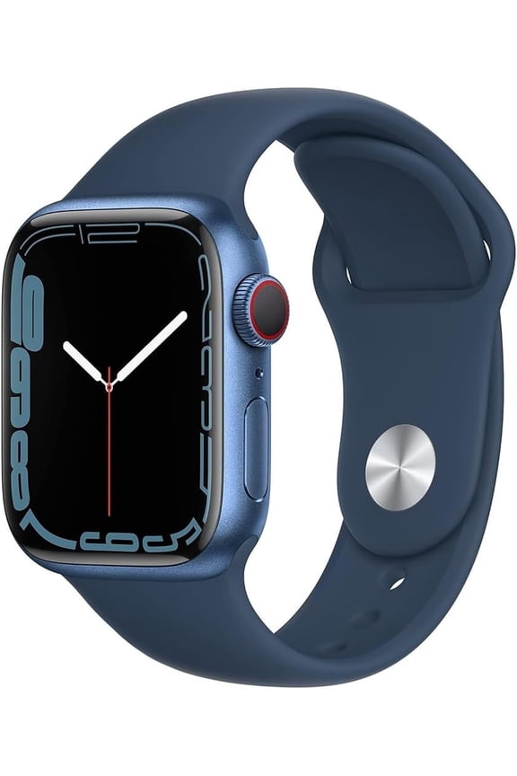 Restored Apple Watch Series 7 GPS 45 mm Blue Aluminum Case, 1 Pack
