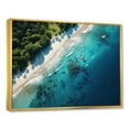 thumbnail image 3 of Designart "Relaxing Coastal Aerial View III" Extra Large Coastal Framed Wall Art - Coastal Green Coastal Beach Bedroom Framed Canvas Wall Art, 3 of 7