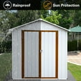 thumbnail image 2 of Tookss Storage Sheds 4ftx6ft Outdoor Storage House With Double Doors Lock Outdoor Utility Tool Shed For Garden Patio Backyard, 2 of 6