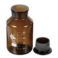 thumbnail image 3 of Unique Bargains 1000mL Amber Reagent Media Graduated Borosilicate Glass Storage Bottle Amber Cap, 3 of 5