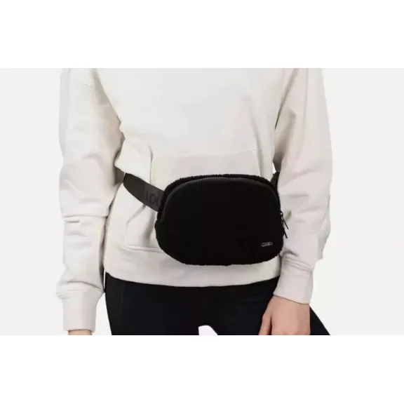 Lole Unisex Fleece Belt Bag, Black