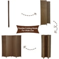 thumbnail image 3 of Dkelincs 4 Panel Room Dividers and Folding Privacy Screen Wooden Partition Wall Divider Portable Freestanding Privacy Wall, Stack, 3 of 6