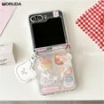 thumbnail image 2 of FL Cartoon Bear Hand Wrist Chain Case for Samsung Galaxy Z Flip 7 6 5 4 3 flip7 zflip Beads Bracelet Acrylic Shockproof Hard Cover, 2 of 7