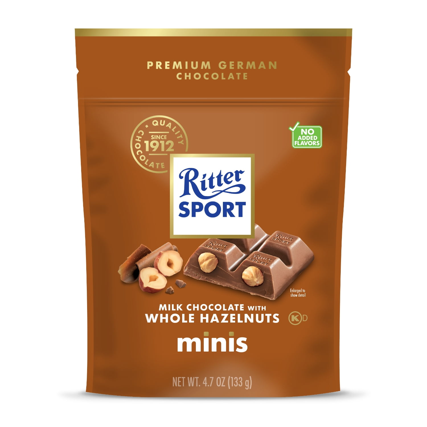 Ritter Sport Milk Chocolate Minis - Authentic German Chocolate, Crunchy Whole Hazelnuts, Wrapped, 4.7oz