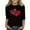 Black, variant on Riecok Girls T Shirts Valentine's Day Crewneck 3/4 Sleeve Tops Lightweight Blouses Heart Print Dressy Summer Tees