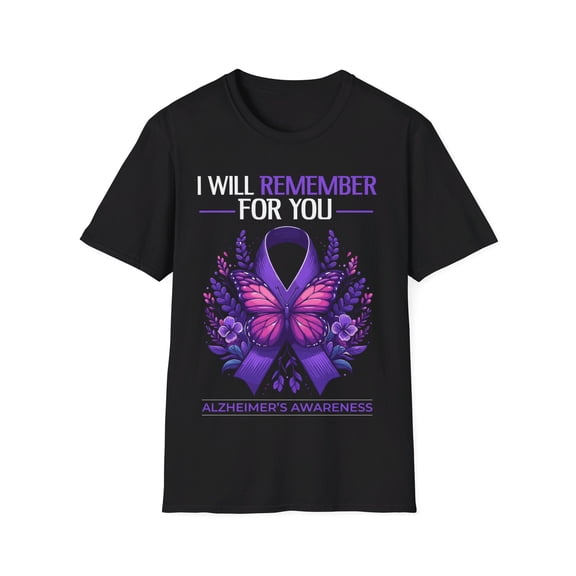 I Will Remember For You Butterfly Alzheimer's Awareness TShirt
