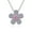 D-Pink, variant on 925 Sterling Silver Dainty Camellia Flower Design Pendant With 0.5CT Cubic Zirconia Clavicle Necklace Gift for Women Wife Mom