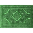 thumbnail image 1 of Ahgly Company Indoor Rectangle Medallion Emerald Green Traditional Area Rugs, 2' x 3', 1 of 4