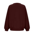 thumbnail image 4 of hotojiny Sweatshirts for Women Casual Crew Neck Knit Pullover Tops Long Sleeve Loose Lightweight Sweatshirt, 4 of 5