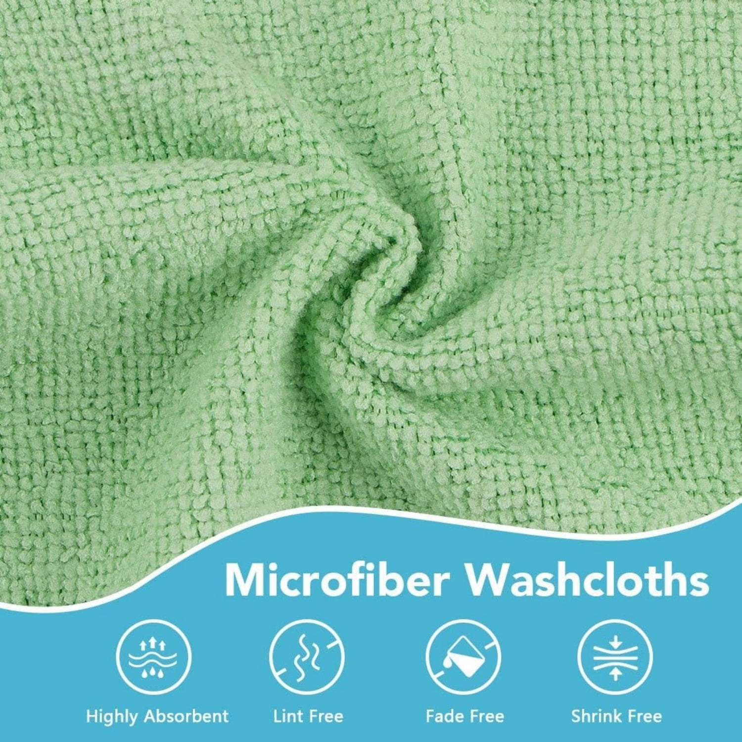 Wash Cloths Bulk Towels Set 200 Pack, Highly Absorbent and Soft Feel Microfiber Face Cloths, Multi-Purpose Washcloths & Hand Towels for Bathroom, Hotel, Spa, and Gym, 12x12 Inch, Multicolor