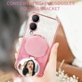 thumbnail image 5 of Magnetic Case for Vivo Y17S Stand Cover with Makeup Mirror Kickstand Case Slim Silicone TPU Phone Cover with Vivo Y17S Shell Shockproof for Women Man Protective Case for Vivo Y17S, 5 of 7