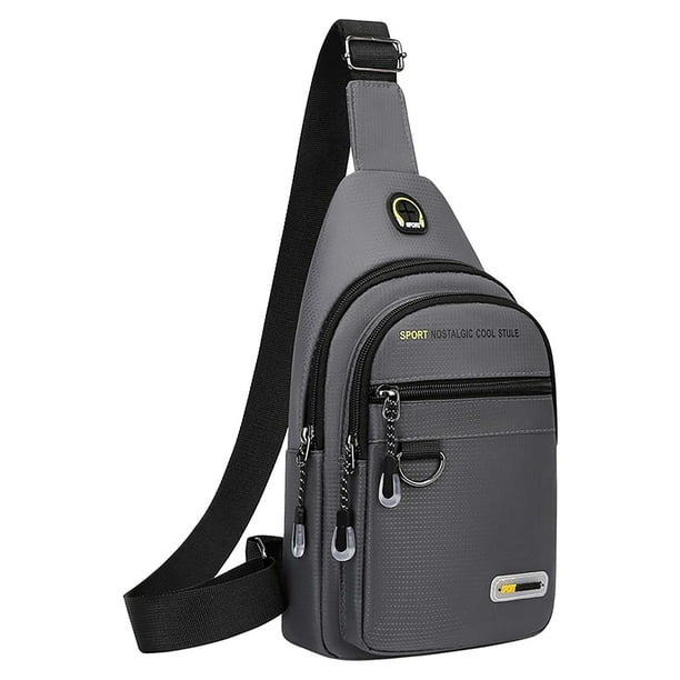 Bolsa deportiva de pecho para hombre, transpirable, resistente al agua, organizador deportivo de 30 x 17 x 5 cm, con correa ajustable.