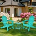 thumbnail image 2 of Costway 2PCS Patio Adirondack Chair Weather Resistant Garden Deck W/Cup Holder Turquoise, 2 of 7