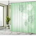 thumbnail image 4 of Ambesonne Art Shower Curtain, Cherry Blossom Fantasy Garden, 69"Wx75"L, Mint Green, 4 of 4