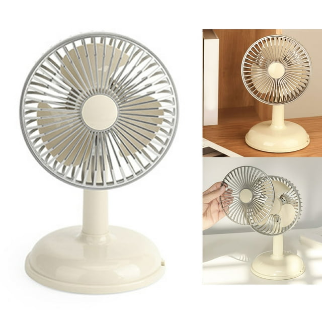 Ventilador vintage, ventilador eléctrico pequeño, ventilador eléctrico vintage simple, ventilador de pie de escritorio retro, confiable y duradero