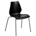 thumbnail image 1 of HERCULES Series 770 lb. Capacity Black Stack Chair with Lumbar Support and Silver Frame, 1 of 9