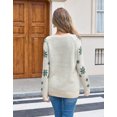 thumbnail image 5 of Cogild Christmas Sweaters for Women, Christmas Tree and Snowflake Knit Sweater, Crew Neck Long Sleeve Holiday Sweater, 5 of 9