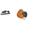 thumbnail image 1 of Estatua de escritorio, figura de lucha, adornos, estatua, escultura de toro, colecciones, artesanía de resina, decoración, reloj de pared hecho de res, 1 of 8