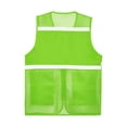 thumbnail image 4 of RUNQHUI Men Women Zipper High Visibility Reflective Safety Vest Construction Work Mesh Fabric Work Clothes Light Green 185, 4 of 7