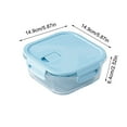 thumbnail image 3 of Glass Bento Lunch Container | Microwave Safe Food Storage Box | Thermal Shock Resistant | Bento Style Meal Prep Organizer | Dishwasher Safe | Fresh-Keeping | Durable Portable Design, 3 of 6