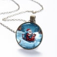 thumbnail image 6 of Santa Claus Riding Sleigh Necklace Personalized Custom Photo Round Pendant Adjustable Stainless Steel Necklaces with Gift Box for Men Women Mothers Valentine's Jewelry Gift, 6 of 6