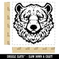 thumbnail image 2 of Realistic Black Bear Head Square Rubber Stamp Stamping Scrapbooking Crafting - Small 1.25in, 2 of 7