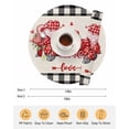 thumbnail image 6 of 15 Inch Round Placemats Set of 4, Valentine's Day Non Slip Heat Insulation PP Table Mats, Red Loves Truck Romantic Buffalo Plaid Beige Washable Place Mats for Kitchen Dining Party Table Decor, 6 of 7