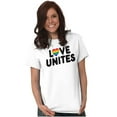 thumbnail image 3 of Love Unites Gay Pride Rainbow Heart Women's Graphic T Shirt Tees Brisco Brands S, 3 of 5