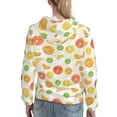 thumbnail image 7 of Salouo Colorful Lemons Pattern Hoodie Sweatshirts for Women, Autumn Pullover Hoodie Workout Sweat Women's Long Sleeve Preppy Sweatshirts-X-Large, 7 of 7