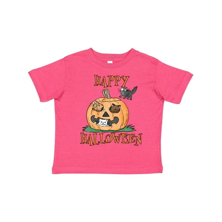 

Inktastic Happy Halloween Kittens in a Pumpkin Boys or Girls Toddler T-Shirt