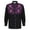 Purple, variant on Mens Golf Shirts Western Denim 3D Printed Lapel Button Long Sleeve Floral Mens Casual Shirts,Blue,L