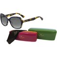 thumbnail image 2 of Karalyn/S 0JBW 56MM Blue Havana/Gray Polarized Square Sunglasses for Women + FREE Complimentary Eyewear Kit, 2 of 4