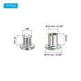 thumbnail image 2 of Uxcell 10 Set M8 x 12 mm Hex Chicago Screws Binding Posts Socket Cap Bolt Nut Silver, 2 of 7