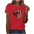 thumbnail image 6 of Valentines Shirts for Women: Cute Love Heart Shirt Valentine T Shirt Red Short Sleeve Casual Hearts Tops, 6 of 8