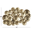 thumbnail image 3 of DecMode Aluminum Modern Overlapping Round Plates Wall Décor 43"W x 29"H, with Shiny Gold Finish, 3 of 7