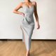 thumbnail image 4 of Vestido A Media Pierna Elegante vestido de noche Slim Hip Glitter Mujeres Sexy Nigth Club Wear (Silver S) Ygjytge para Mujer Plata T XL, 4 of 7
