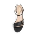 thumbnail image 3 of DREAM PAIRS Women's Kitten Heels Open Round Toe Comfortable Strappy Heels for Dressy Wedding Party Evening Sandals, 3 of 6