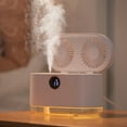 thumbnail image 4 of Neinkie 2000mAh Misting Fan with 3 Speed Double Head Rechargeable Quiet Intermittent/Consistent Misting Cooling Digital Display Spray Fan Summer Gift, 4 of 9