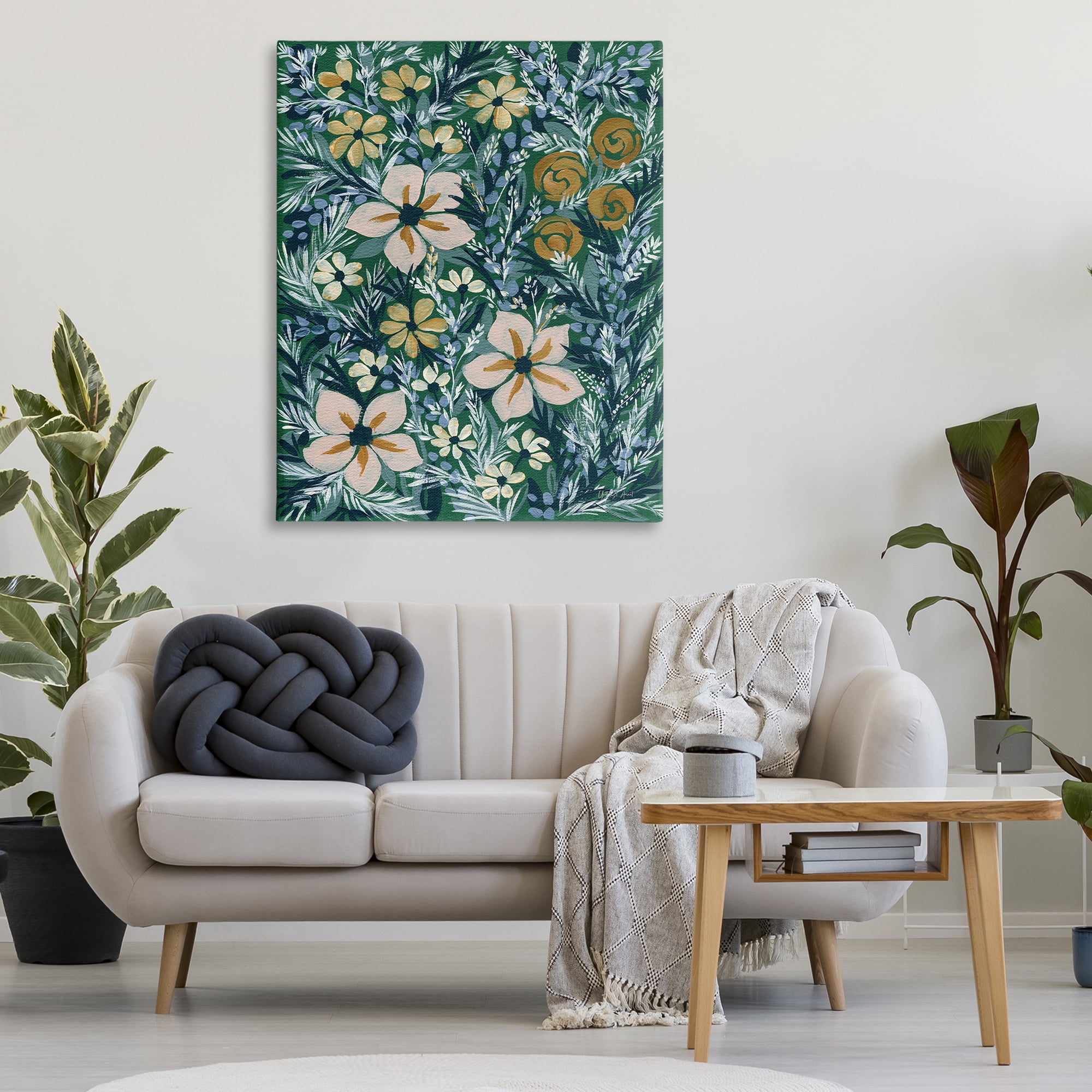 Stupell Industries Summer Boho Florals Botanical & Floral Painting Gallery Wrapped Canvas Art Print Wall Art, 36 x 48