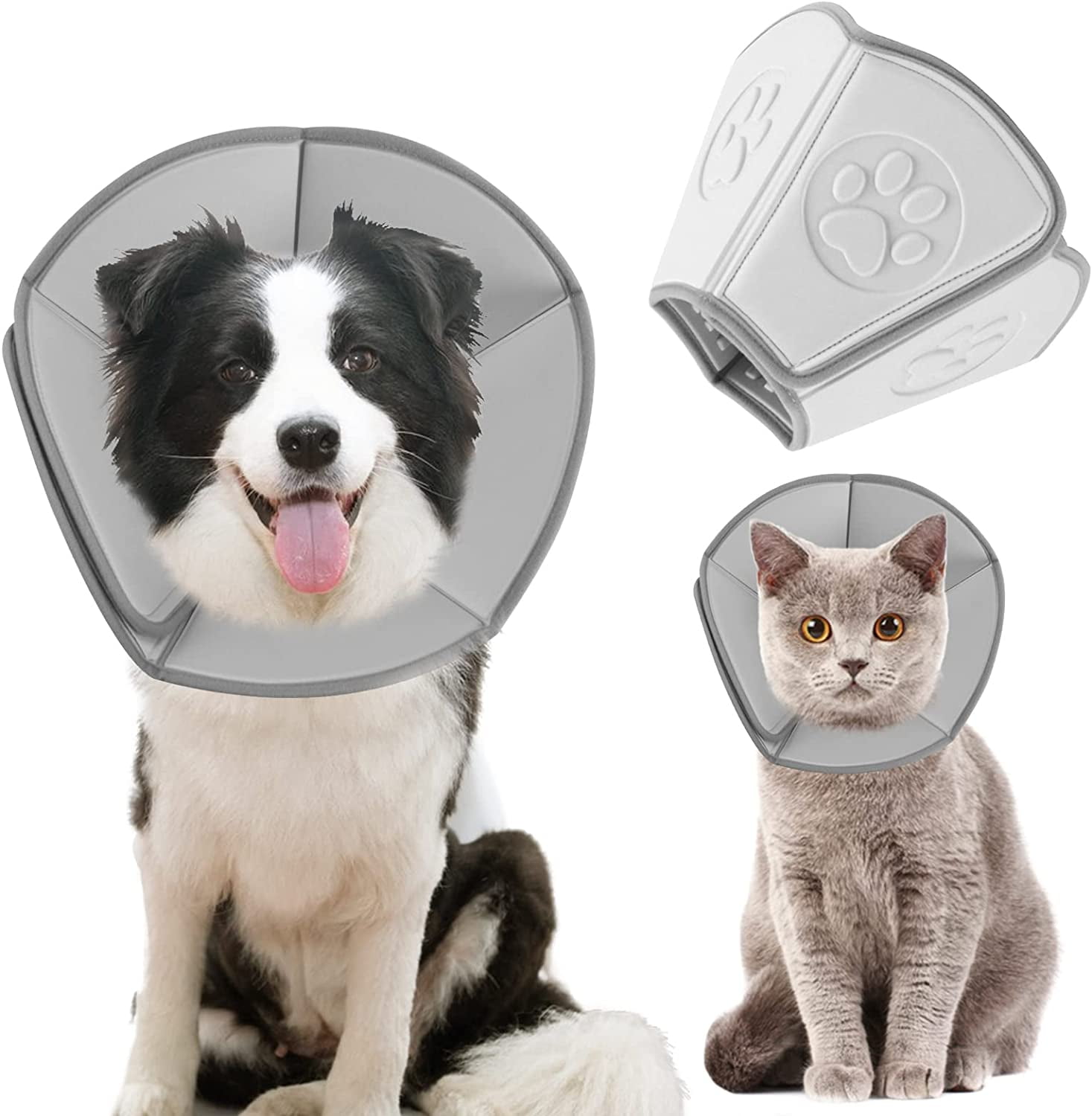 Soft Dog Cone After Surgery Recovery Comfy Cones for Dogs Cats