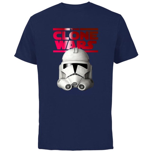 Star Wars The Clone Wars Trooper Helmet - Short Sleeve Cotton T-Shirt for Adults - Customized-Navy