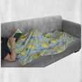 thumbnail image 5 of Lemons Soft Flannel Fleece Throw Blanket, Colorful Citrus Floral Leaves Blossoms Pattern, Cozy Plush for Indoor and Outdoor Use, 50" x 70", Pale Blue Pale Yellow, by Ambesonne, 5 of 5