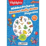 Dinosaur Hidden Pictures Puffy Sticker Playscenes (Paperback)