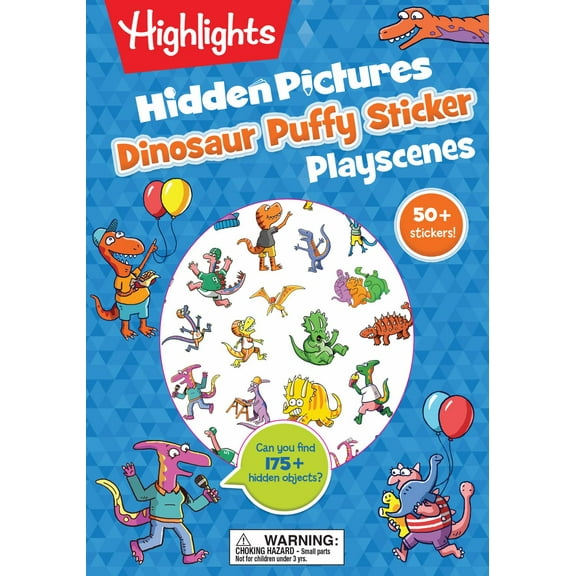 Dinosaur Hidden Pictures Puffy Sticker Playscenes (Paperback)